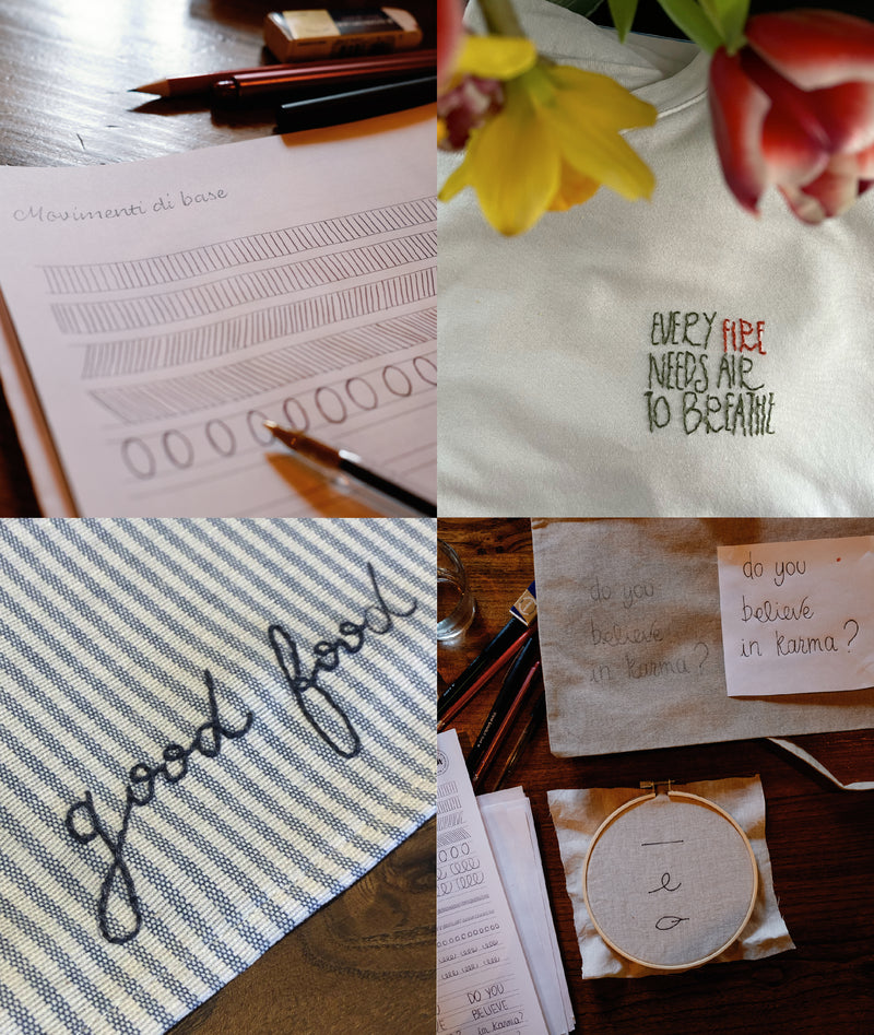 Writing with needle and thread