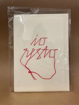 sewn card  "Io resisto"