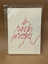 sewn card "È reciproco"