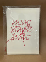 sewn card "Nonostante tutto"