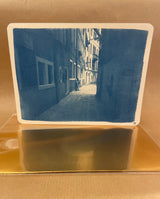 Cartolina cianotipo "Calle"