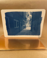 Cartolina cianotipo "Calle"