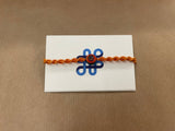 Orange braided bracelet