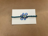 Blue braided bracelet