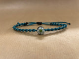 Blue braided bracelet