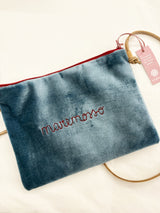 "Maremosso" Velvet Clutch