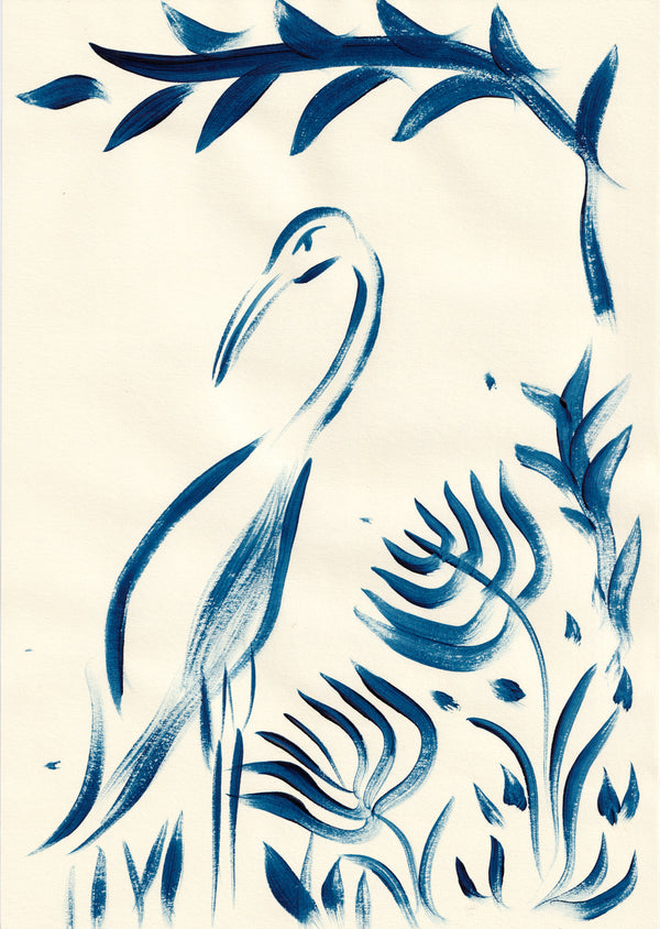 Great blue heron - Opera originale