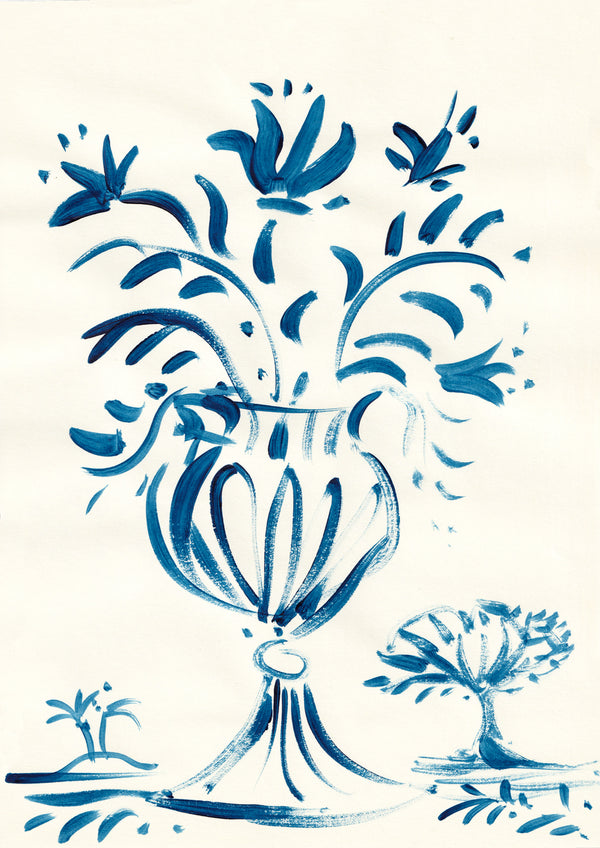 Landscape with vase- Opera originale