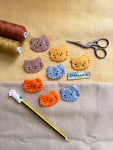 Spilla ricamata Gattino