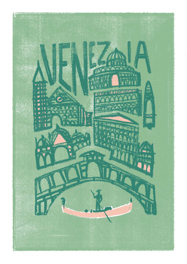 Postcard Venice Rialto - Garance & Marion